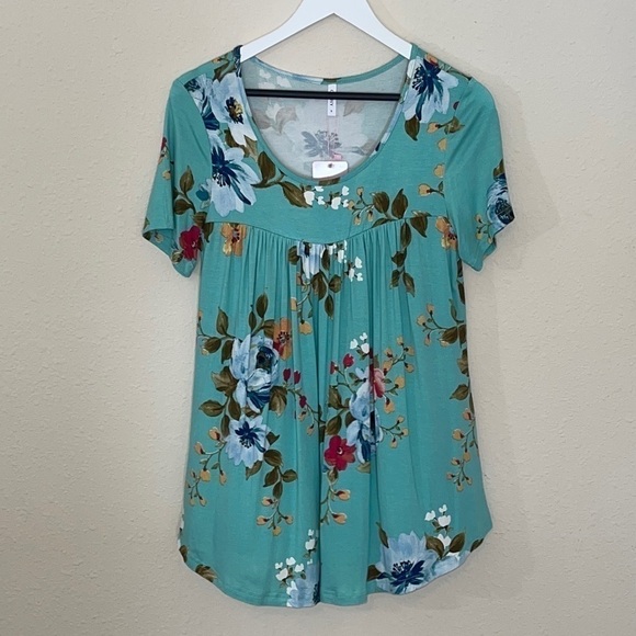 NWT CATHY’S 2024 Summer FLORAL BLOUSE SIGNATURE SOFT VISCOSE Sz. MD - Picture 5 of 17